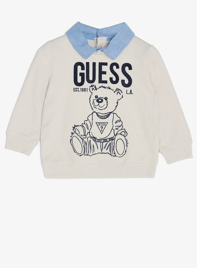 GUESS Infant Crew Neck Top And Denim Pants Set - Image 2